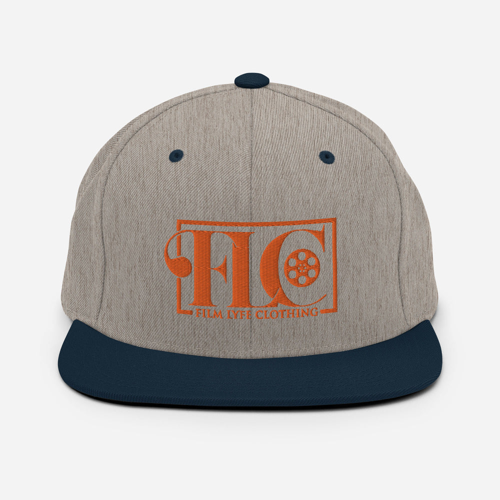 Film Lyfe Clothing Orange Logo Snapback Hat