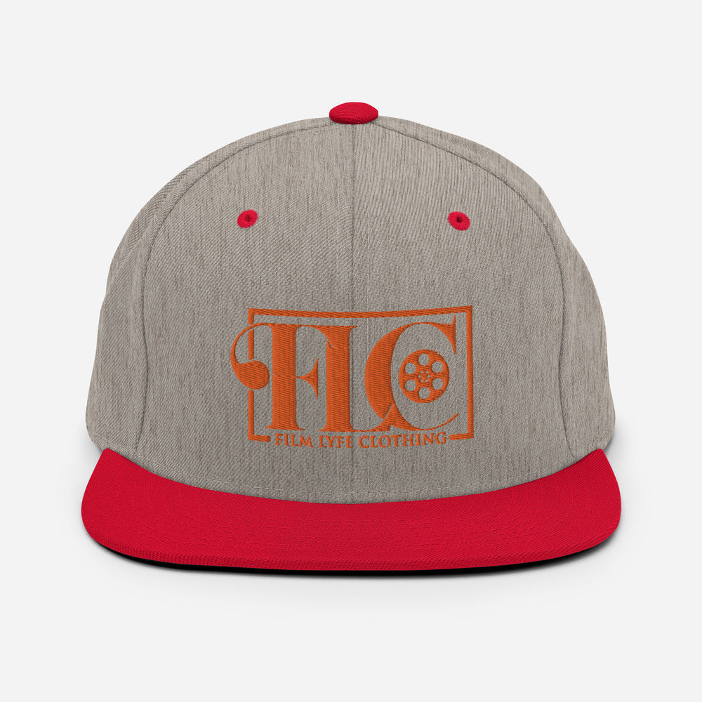 Film Lyfe Clothing Orange Logo Snapback Hat