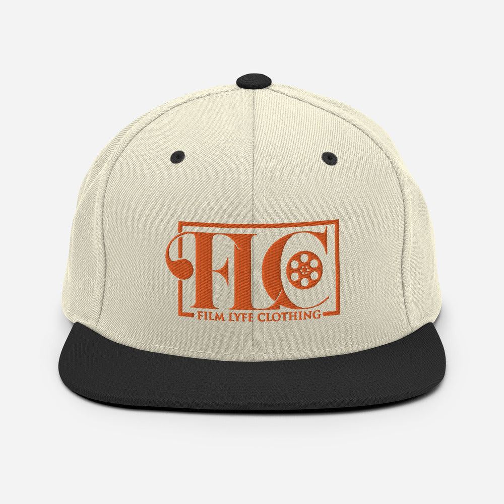 Film Lyfe Clothing Orange Logo Snapback Hat